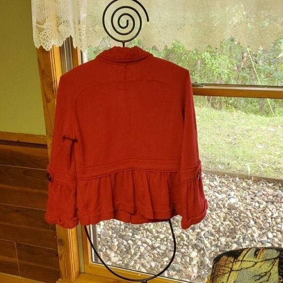 Allihop Vintage Gathered Waist Flared Accented Button Long Sleeve Sz. S Jacket - Picture 8 of 13